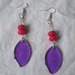 Purple Drop Earrings